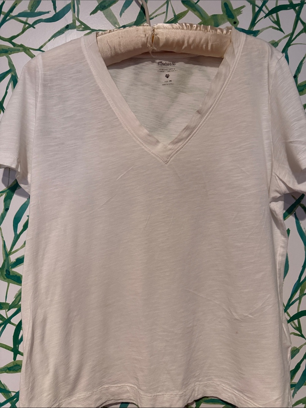 Madewell white V-Neck Short Sleeve Tee
